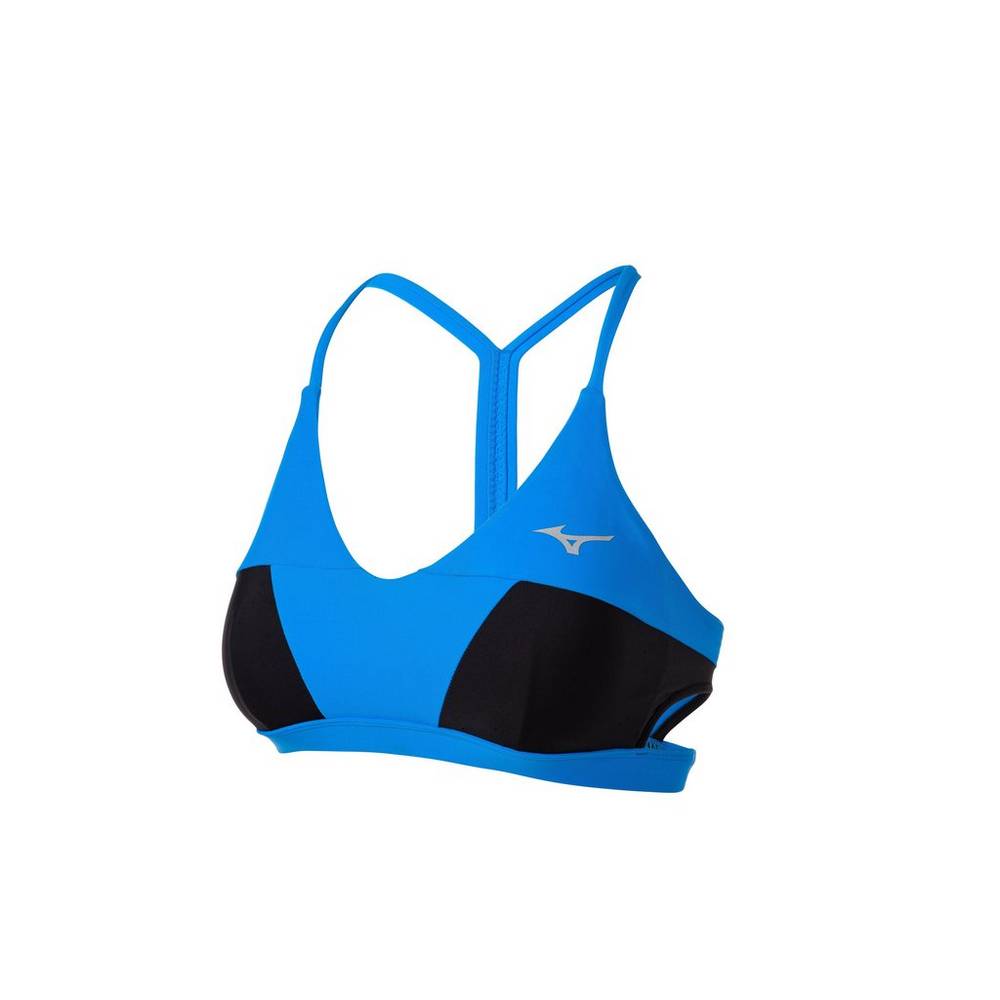 Sujetador Deportivo Mizuno April Ross Vantage Thin Strap Mujer Azules/Negras Outlet VYWX-42085